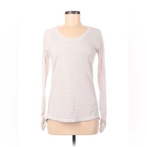 Calia is striped white shirt medium long sleeve athletic shirt white